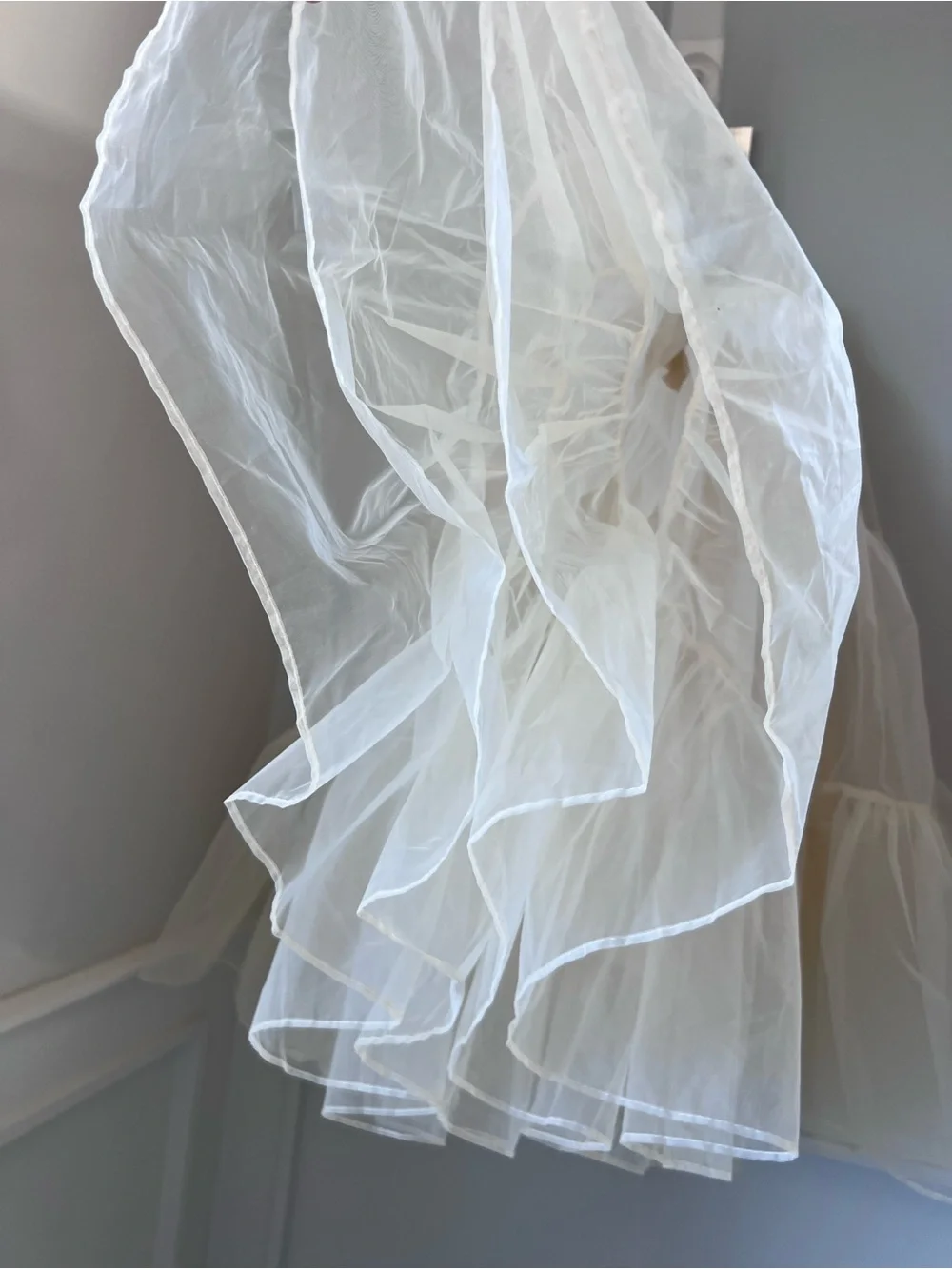 Grace Karin Cream Tiered Tulle A-Line Skirt